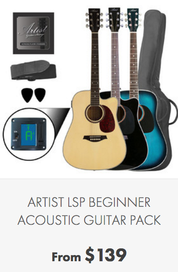 Artist LSP Beginner Acoustic Guitar Pack